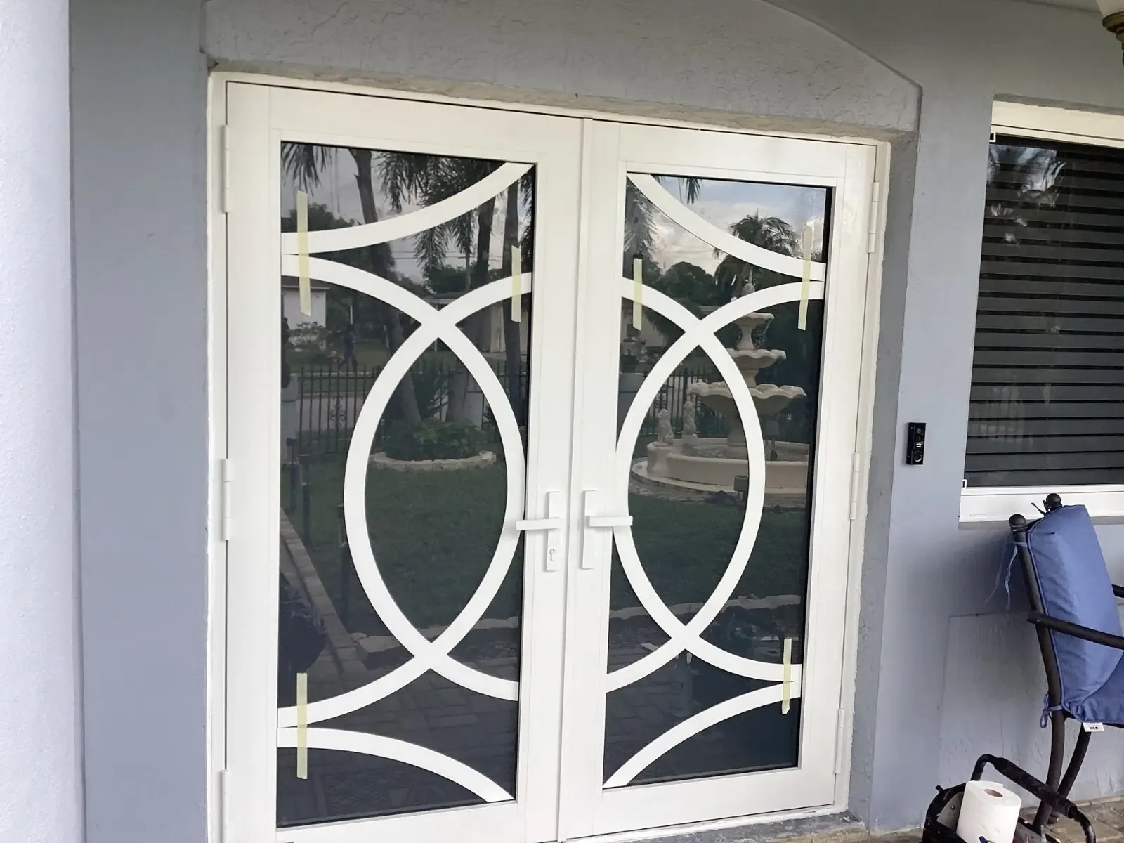 Puertas francesas de impacto blancas